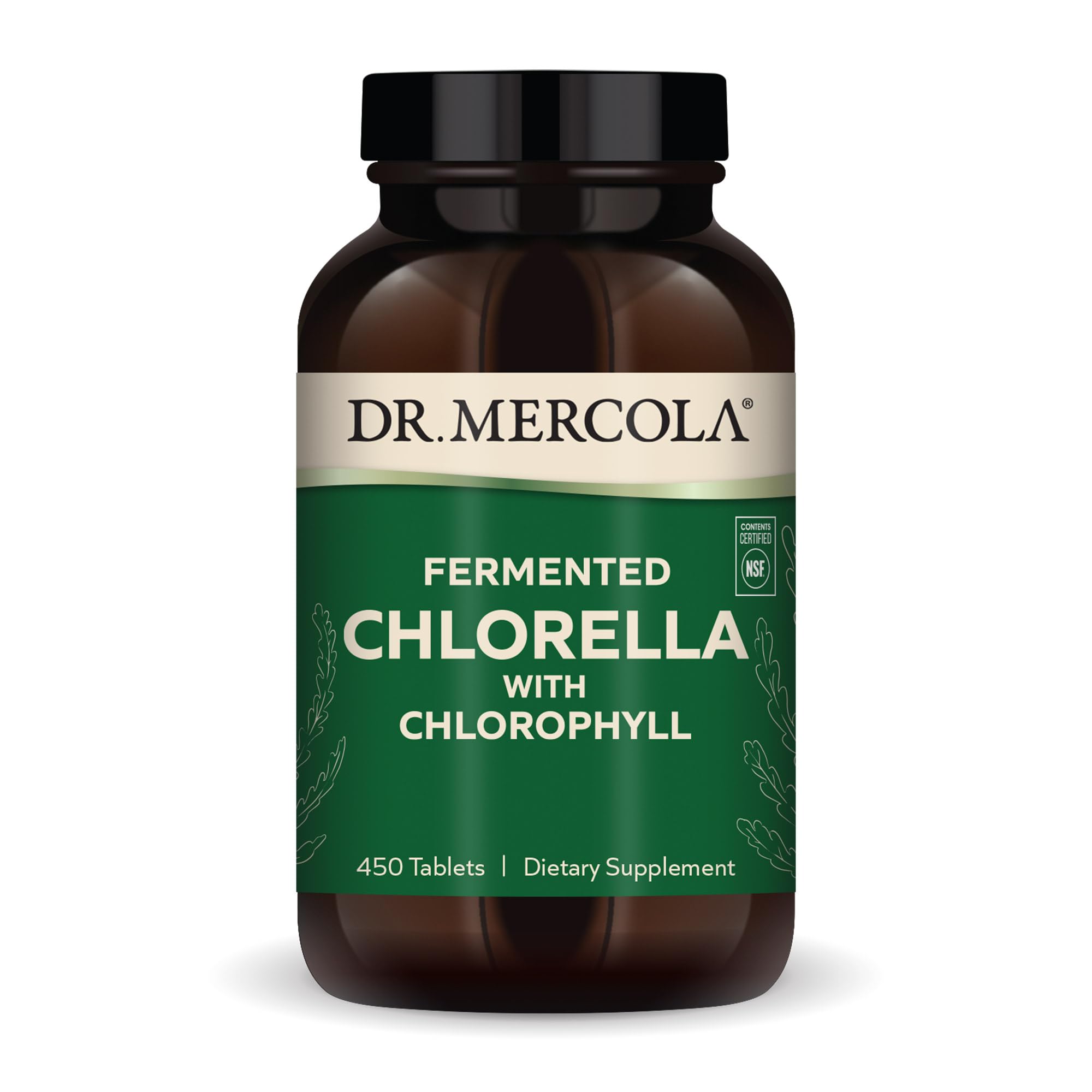 dr. mercola fermented chlorella with chlorophyll, 90 servings , dietary supplement, supports immune and organ health, non gmo, nsf certified