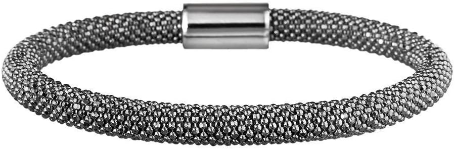 Vamp London Mesh Bold Oxidised Bracelet