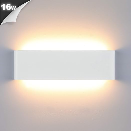 Lightess 16w Wandleuchte Innen Led Treppenhaus Lampen Moderne Wandlampe Weiss Mit Up Down Licht Ip44 Aus Reinem Aluminium Fur Wohnzimmer Schlafzimmer Flur Treppen Usw Warmweiss Amazon De Beleuchtung