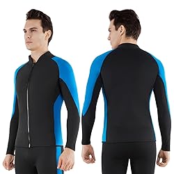 FLEXEL Wetsuit Top Jacket Women Men, 2mm Neoprene