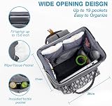 Lekebaby Nappy Changing Bag Backpack with Changing Mat Grey Arrow Print view 3