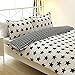 Vaulia Lightweight Microfiber Duvet Cover Sets, Tiny Star Printed Pattern, Reversible Color Design - Twin Size