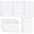 CiCiKiea A5 Binder Pockets, 12PCS A5 Size 6 Holes Binder Pockets, [Waterproof PVC Pouch] Premium Clear Binder Zipper Folders Document Filing Bags for 6-Ring Notebook Binder Loose Leaf Bags, Clear