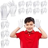 Ramede 24 Pairs Eczema Gloves for Kids Eczema Sleeves Moisturizing Gloves White Cotton Gloves Washable and Reusable Overnight Dry Hands for Kids 3-10 Years(Small)