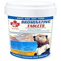 Bromine Tablets Hot Tub – 2Kg Long-Lasting Brominating Tablets for Pools & Spas – Kills Bacteria & Algae for Clean, Clear Wat