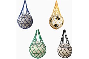 Armastuse 4 Pack Basketball Net Bag Soccer Football Mesh Storage Sports Ball Holder Nylon Carry Bag Durable Single Ball Carri