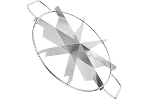 PRETYZOOM Stainless Steel Cake Slicer 8-Slice Pie Cutter Even Portion Divider for Wedding Birthday Party