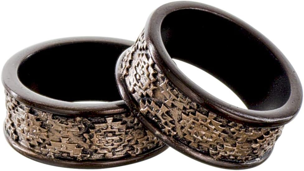Creative Scents Dublin Napkin Rings Set of 6 - Elegant Dining Table Decor Napkin Holder Rings - Rustic Table Setting Decorations for Thanksgiving, Fall, Holiday Dinner (Coffee Brown): Home & Kitchen
