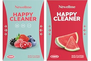 NEWELLME Watermelon & Berry Superfoods Blend Powder – Natural Antioxidant & Greens Mix with Fruits and Veggies – Plant-Based, Vegan, 28 Packets– Happy Cleaner Mix