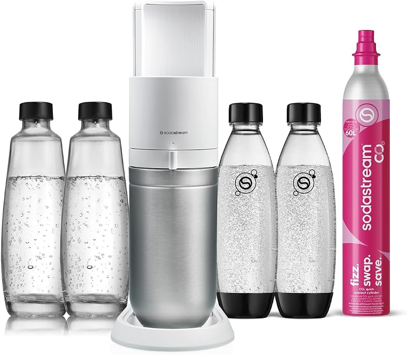 Duo – Máquina para hacer agua con gas, bebidas favoritas, blanco