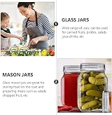 Hniuyun 4 Pack 16 oz Glass Mason Jars with Silver Lids, Regular Mouth view 5
