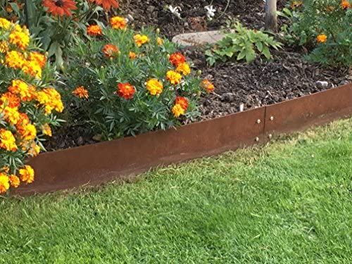 Cortadora de césped Acero Corten Acero 170 cm x 15 cm - Juego de 6 ...