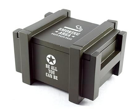 Ek Do Dhai Narcotics MDF Ashtray (16 cm x 14 cm x 10 cm, Dark Green)