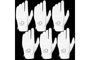 FINGER TEN Golf Gloves Men Right Left Handed Golfer Mens Glove RainGrip Hot Wet Weather Value 6 Pack, All Weather in Small Medium M/Large Large XL XXL 3XL