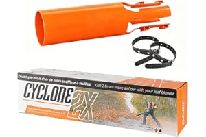 KYWYOYOU Leaf Blower Air Booster, 2nd Gen Turbo Airflow Amplifier Attachment Instantly Boosts Blower Speed & Power, Venturi Effect Nozzle Extension for Yard, Lawn & Driveway Cleanup, Fits 2–4" Blowers (Orange)