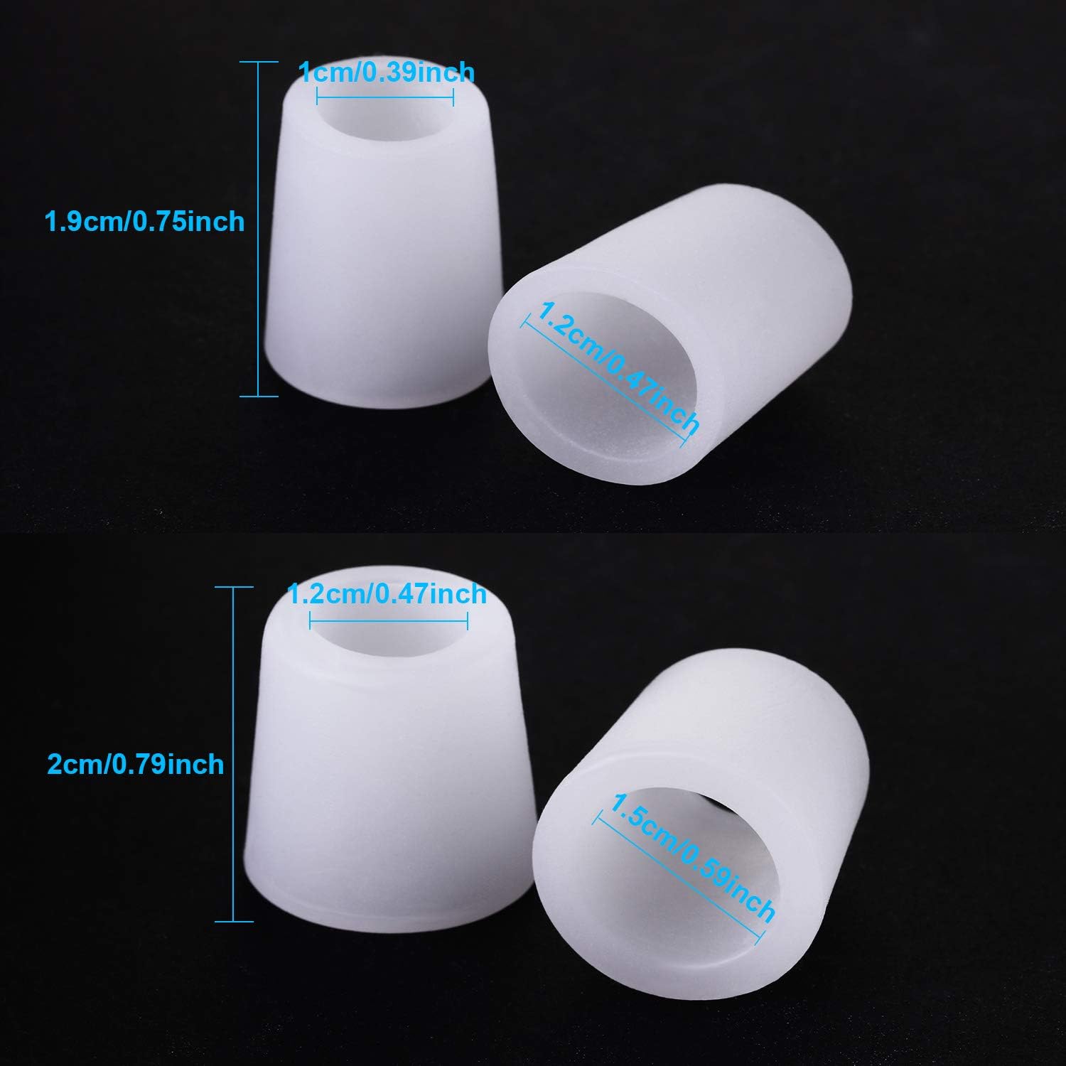 Toe Cushion Tube Toe Tubes Sleeves Soft Gel Corn Pad Protectors for Cushions Corns, Blisters, Calluses, Toes and Fingers (24 Pieces, Small Gel Toe Tube): Health & Personal Care