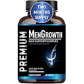 Mens Hair Growth-Hair Vitamins For Men. Anti Hair Loss Supplement, Regrow Hair & Beard Growth Pills With DHT Blocker For Thinning Hair & Hair Thickening With Biotin & Saw Palmetto.Thicker Fuller Hair