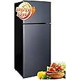Cucina Magica 8.5 cu.ft Dual-Door Apartment Refrigerator with Freezer and Adjustable Thermostat - Slide-Out Glass Shelves for Dorms, Offices, RVs, and Homes