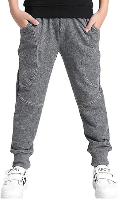 boys in gray sweatpants