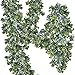 Supla Boxwood Garland Artificial Greenery Garland Wedding Garland Jungle Woodland Faux Leaf Hanging Greens 6.6' Long for Holiday Wedding Greenery Backdrop Table Centerpiece Indoor Outdoor Décor