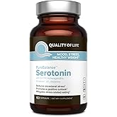 Quality of Life Pure Balance Serotonin Premium–Helps Boost Serotonin & Cortisol Levels - Includes 5-HTP, Venetron, Sensoril, Vitamin D3 & L-Theanine–60 Capsules