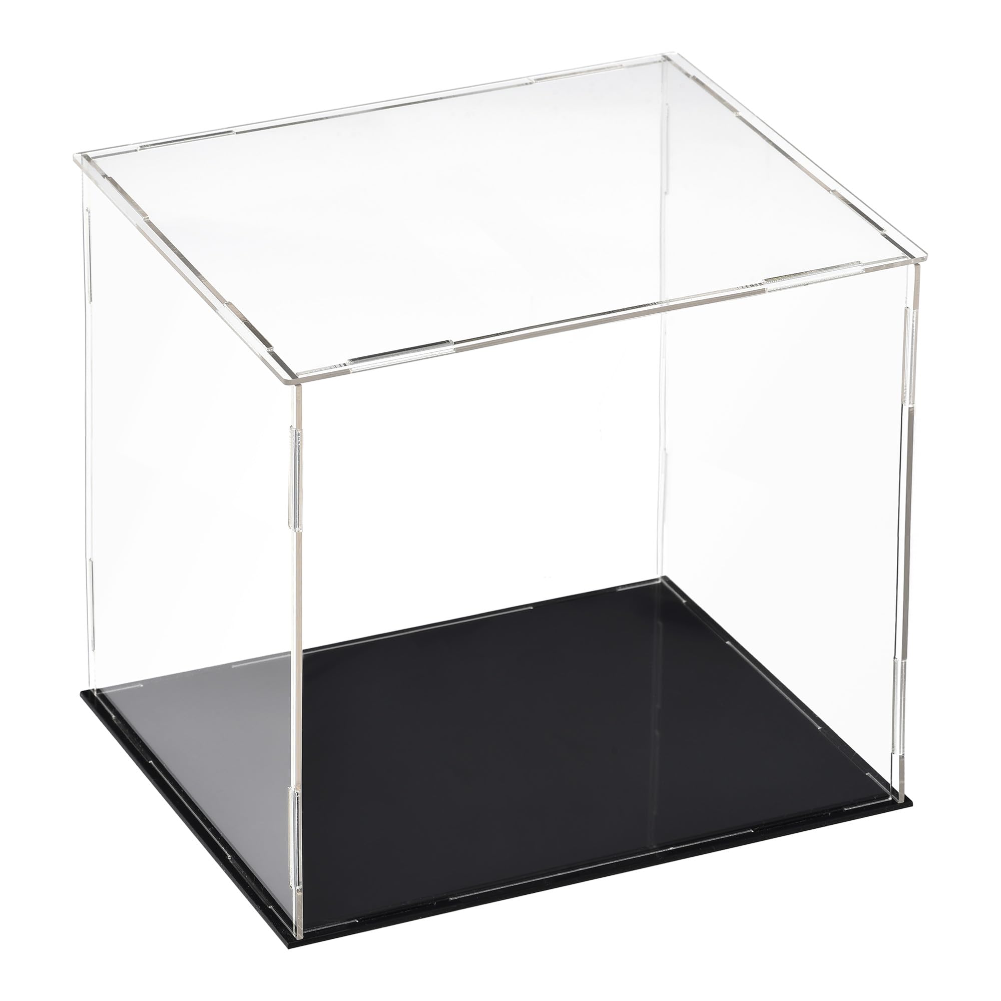 sourcing map Acrylic Clear Display Case Box Dustproof Protection Showcase Cube Collectibles Show Box 25x20x25cm
