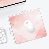 Giecy Gaming Mouse Pad Pink Marble 24 x 20 cm Durable Stitched Edges view 7