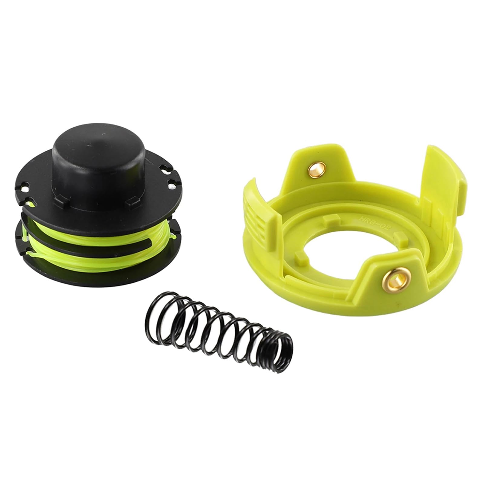 Strimmer Spool Line for Ryobi RAC118 RLT3525S, 1.2mm x 8.4M Replacement Trimmer, Brush Cutter, Spool Grass Trimmer with Cover and Spring (Bobbins × 3 + cover × 1 + spring × 1)