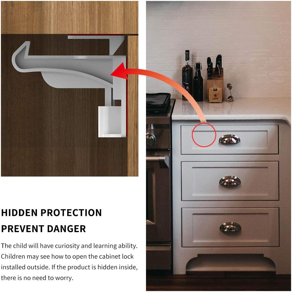 CalMyotis Child Safety Cupboard Locks, Child Safety Locks - Image 4