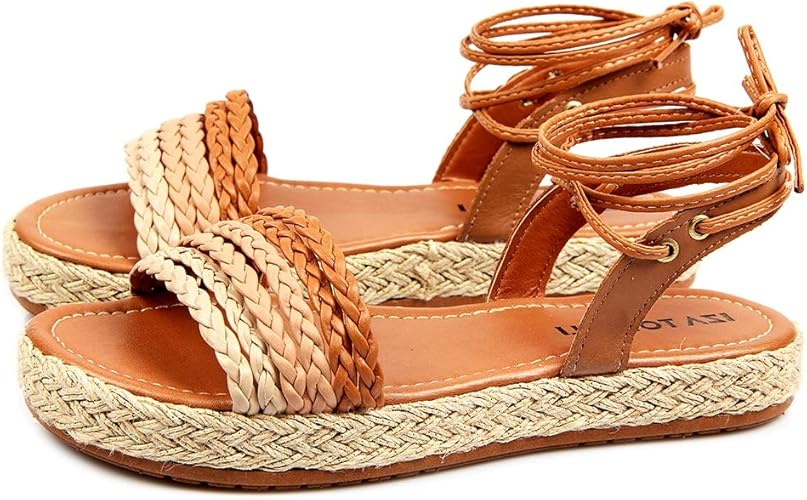 sandalia flatform de amarrar
