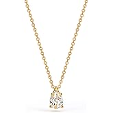 ACC PLANET Diamond Pendant Gold Necklace for Women, Dainty Cubic Zirconia Teardrop 18K Gold Plated Choker Necklaces Cute CZ Teardrop Pendant Simple Trendy Gold Jewelry Gifts for Women