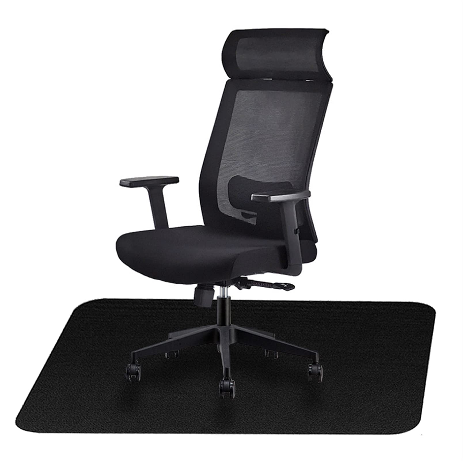 Icegrey Office Chair Mat Rectangular Washable Non Slip Floor Protector for Hardwood Floors and Tile Floor Black 120x90cm