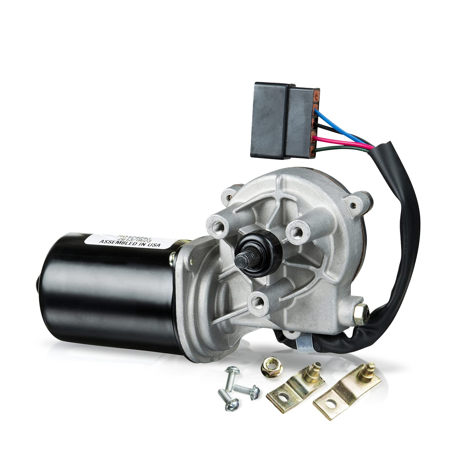 Photo 1 of AutoTex Windshield-Wiper Motor for Buses - Replacement for Blue Bird (Pre-2006) and Thomas (post-1973) Wiper Blade Motors - AX9111 Crosses with Wexco and Blue Bird #4304440-12V