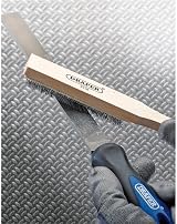 Draper 34477 File Cleaning Brush Steel Wire File Card 210mm Blue view 4