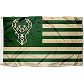 Milwaukee Bucks Americana Stripes Nation 3x5 Flag