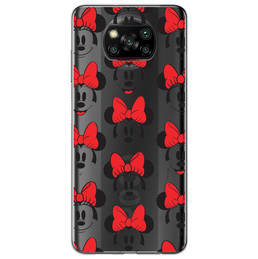 ERT GROUP mobile phone case for Xiaomi POCOPHONE X3 original and officially Licensed Disney pattern Minnie 058 optimally adapted to the shape of the mobile phone, partially transparent