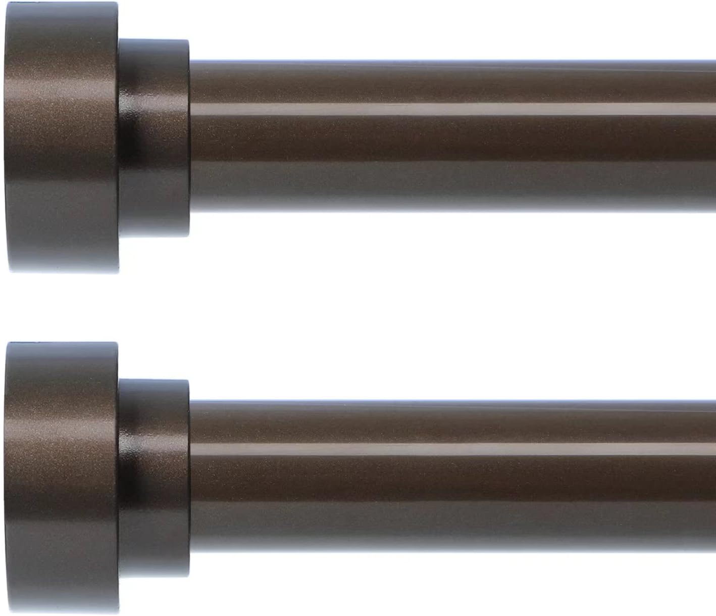 Window Treatment Hardware - 2 Pack Bronze Curtain Rods for Windows 28 to 48 Inch(2.3-4ft),1 Inch Diameter Heavy Duty Curtain Rods,Modern Adjustable Curtain Rod,Decorative Drapery Rods,Window Curtains Rod 28-48