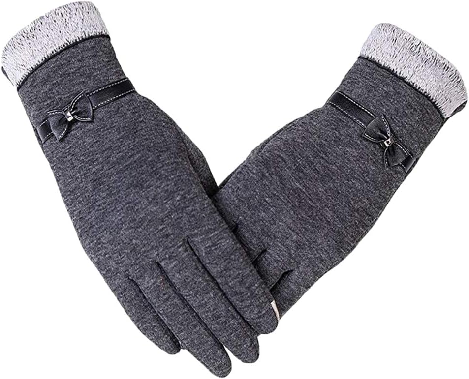 Womens Touch Screen Gloves Thick Fleece Lined Windproof Winter Warm Gloves