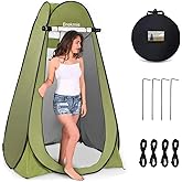 Brekmis Camping Toilet Pop Up Privacy Tent Changing Room Tent Portable Toilet for Camping Portable Shower Silver Coated Dress