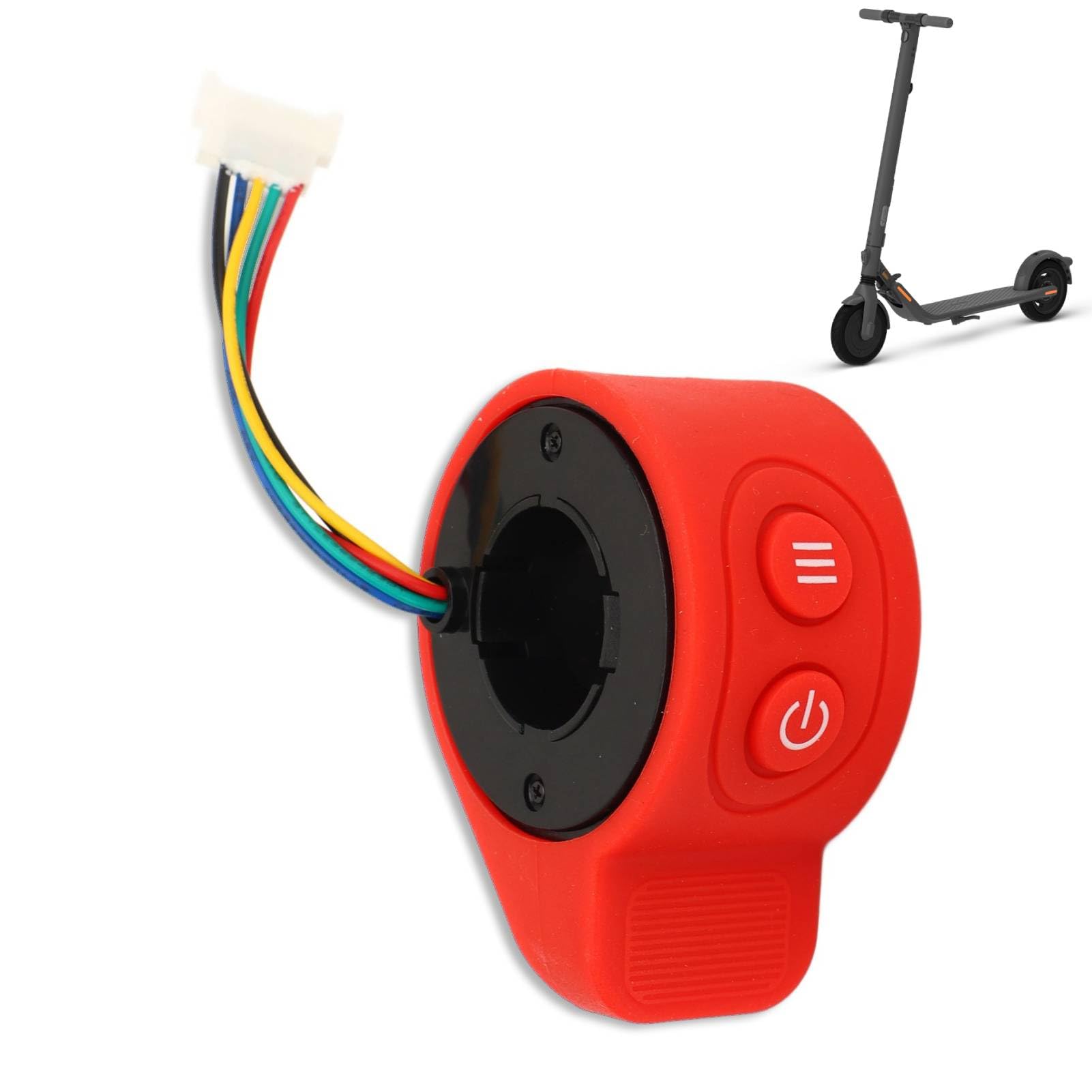 Scooter Throttle, X7 X8 Electric Scooter Thumb Throttle Accelerator Speed Control Sensitive Red Scooter Speed Control Finger Throttle Scooter Finger Throttle Integrated Grip for EBikes