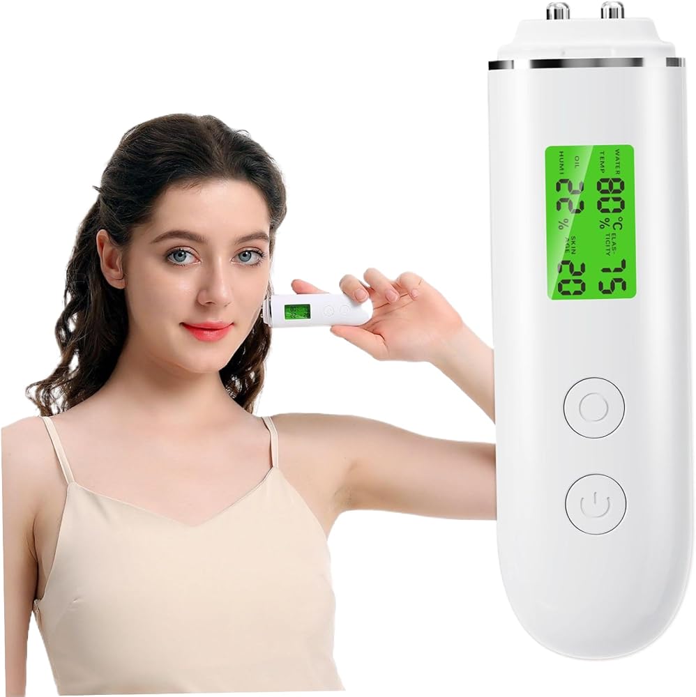 Skin Hydration Tester, Professional Portable Digital Corneometer Facial Moisture Analyzer Meter Tool for Accurate Monitoring