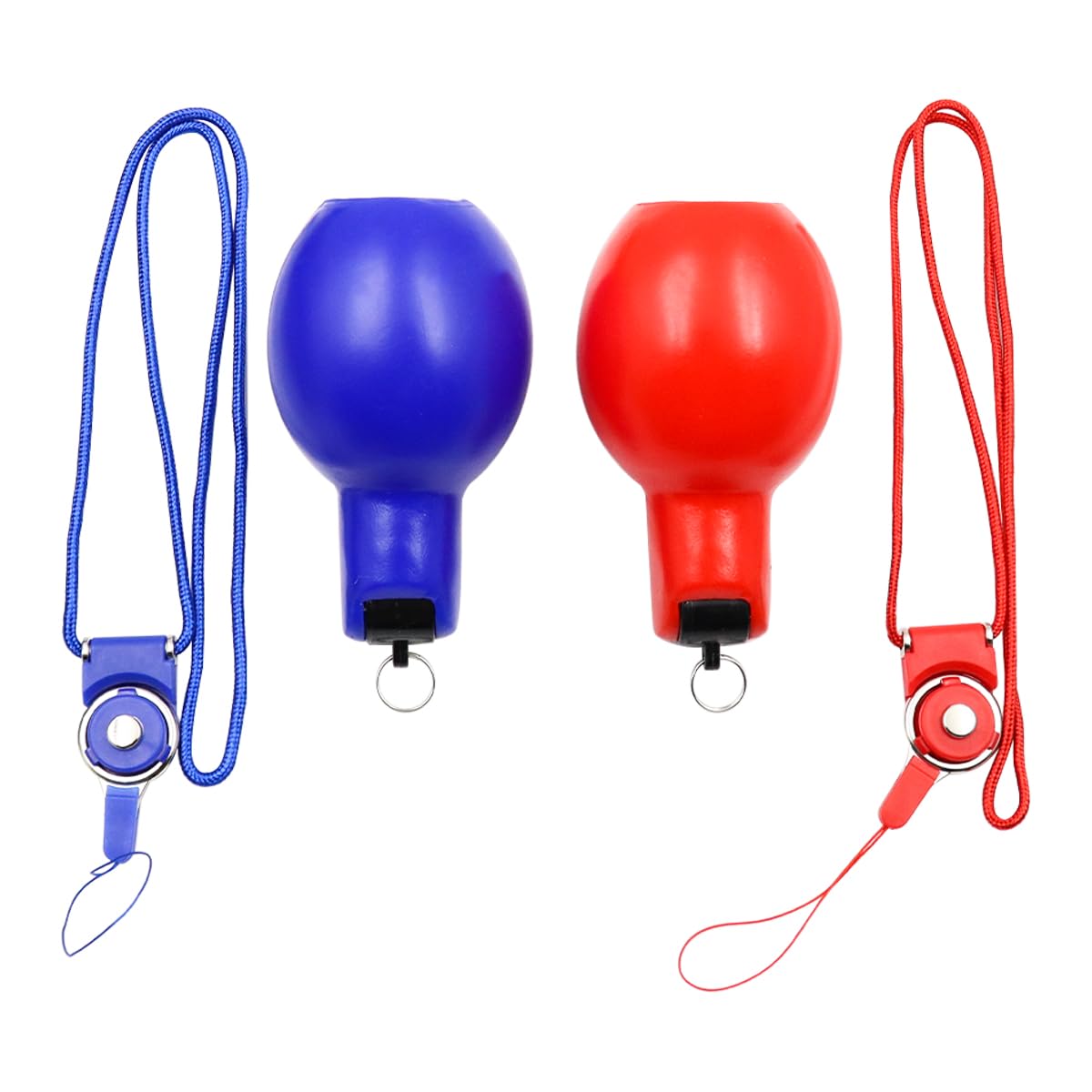 Tiardey 2pcs Squeeze Whistle Hygienic Hand Whistle with Lanyard for Coaches Physical Education Instructor Dog Trainer Sports