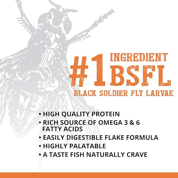 FLUVAL BUG BITES GOLDFISH FISH FOOD, FLAKES FOR SMALL TO MEDIUM SIZED FISH, 3.17 OZ., A7340, BROWN