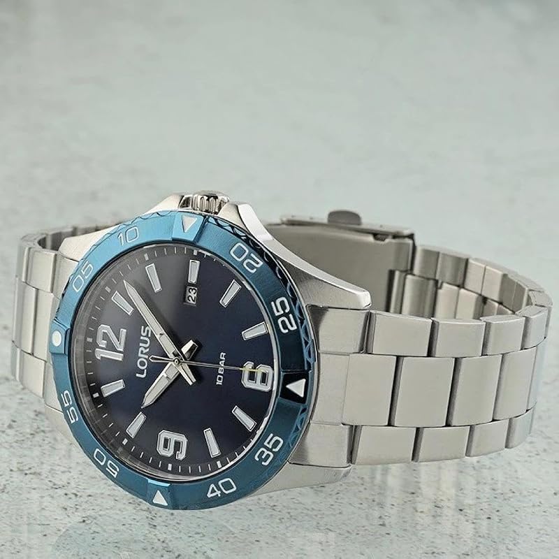 Hommes Analogique Quartz Montre avec Bracelet en Acier Inoxydable RH989QX9