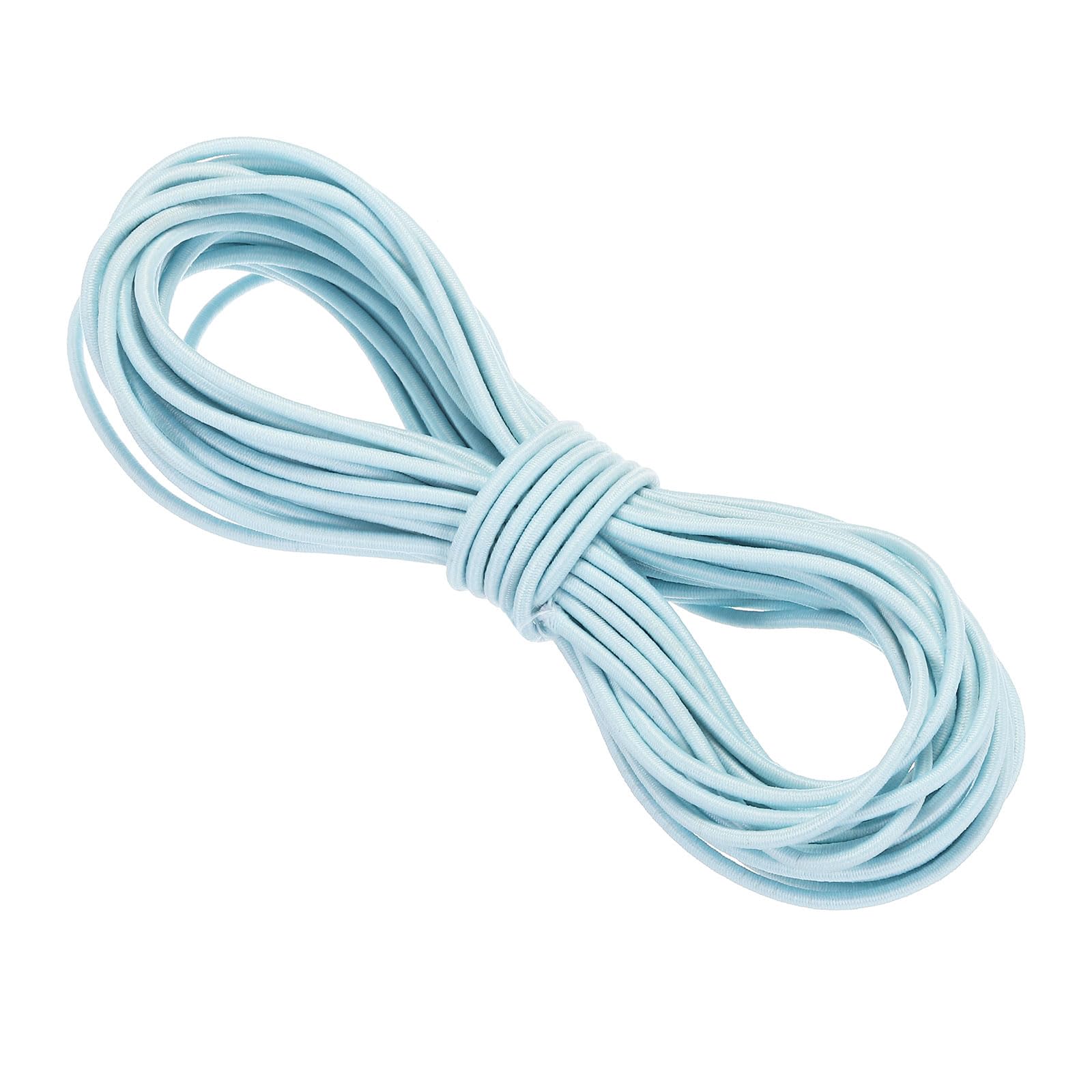 Photo 1 of PATIKIL Bungee Cord Elastic Cord Heavy Stretch String Rope 3/32" 11 Yards(2.5mm x 10m) Light Blue for Crafting DIY Sewing Hook Straps Camping Tie Down Strap