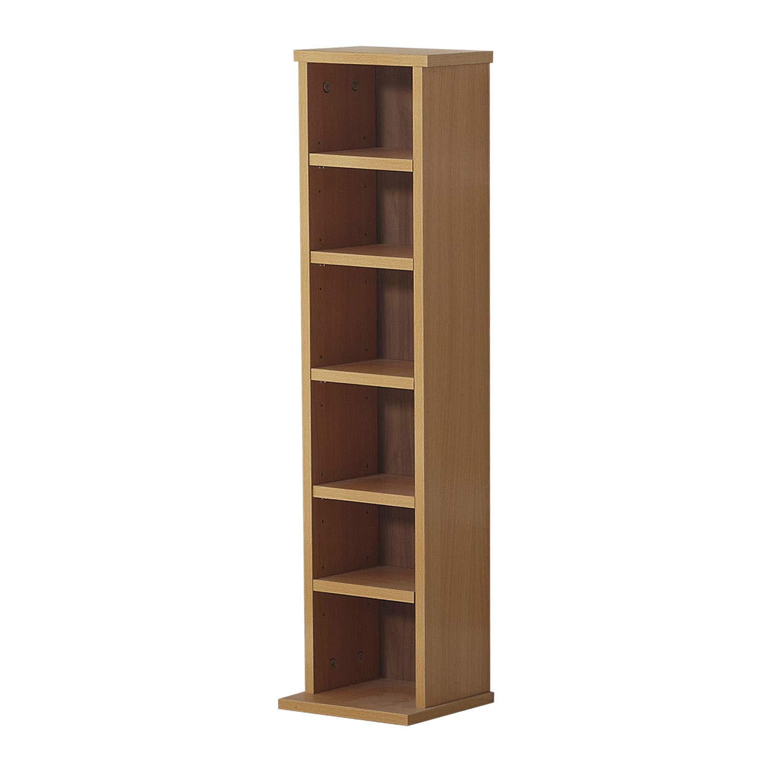 DVD CD Storage Shelf Rack Media Storage Unit 6 Shelves Racks Wooden Bookcase Display Unit