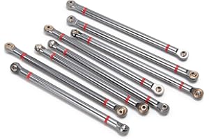 BENEDICT HARRY 8PCS Alloy Upper & Lower Rod Link Linkage for 1/10 RC Axial SCX10 313mm Wheelbase