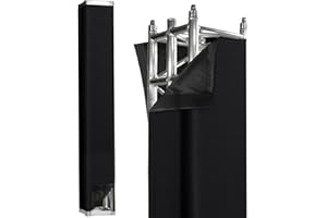 WIBEELEE 2PCS Thick Truss Cover - Hook and Loop Fixed High Elasticity Scrim Sleeve for 6.56 ft x 12 in Box Truss - Ideal for Wedding, Performance,Concert Decorations(Black)
