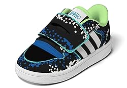 adidas Kids Break Start Sneaker, Black/White/Bright