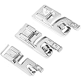 3pcs Narrow Rolled Hem Pressure Foot, 3mm 4mm 6mm Sewing Hemmer Presser Feet for Low Shank Snap-on Sewing Machine Accessories, for Singer, Babylock, Janome Machine Tool
